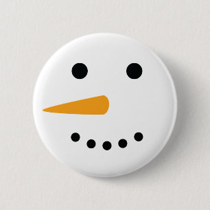 Snögubbe Ansikte Knapp