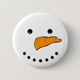 Snögubbe Ansikte Knapp