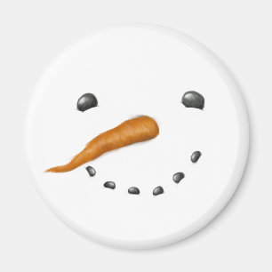 SNÖGUBBE ANSIKTE MAGNET