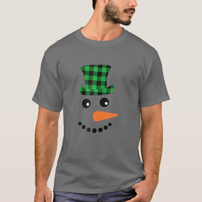 Snögubbe Ansikte Morrot Nose Julvinter Play SA T Shirt (Framsida)