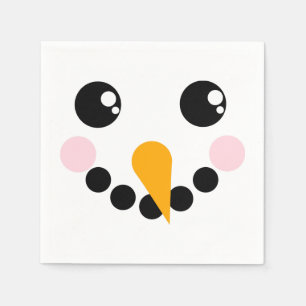 Snögubbe Ansikte Pappersservett