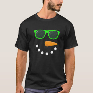 Snögubbe Ansikte-solglasögon Snögubbe Costume Prem T Shirt