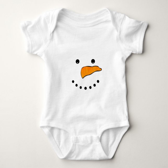 Snögubbe Ansikte T-shirt (Framsida)