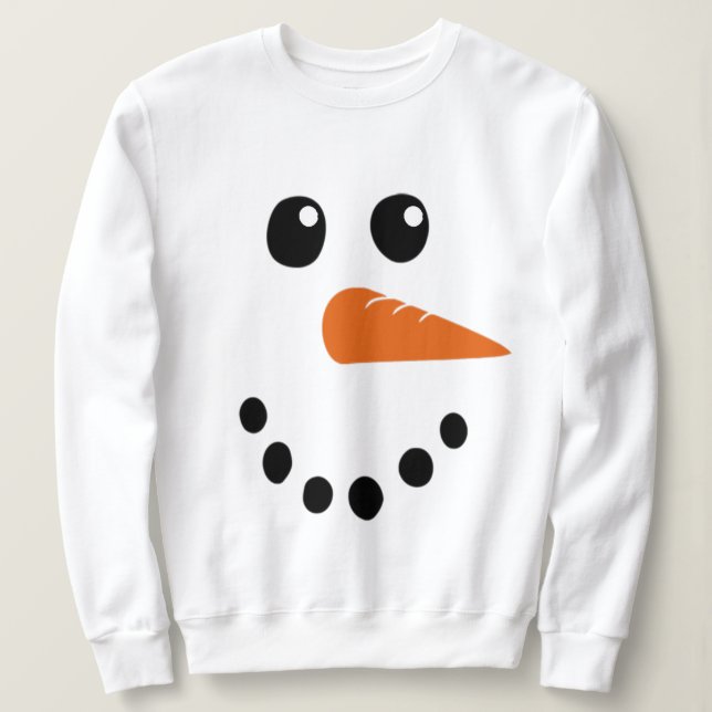 Snögubbe Ansikte T Shirt (Design framsida)