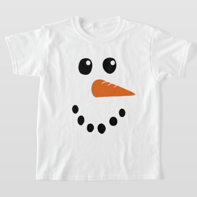 Snögubbe Ansikte T Shirt (Laydown)