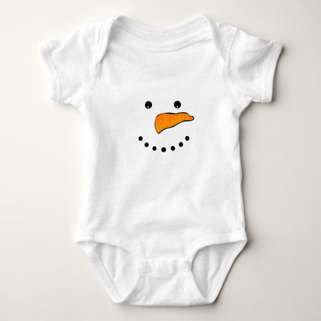 Snögubbe Ansikte Tee (Framsida)