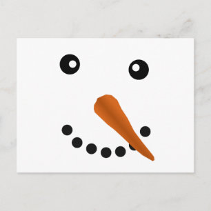 SNÖGUBBE ANSIKTE VYKORT