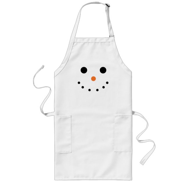 Snögubbe Apron Långt Förkläde (Framsidan)