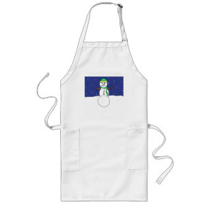 Snögubbe apron långt förkläde