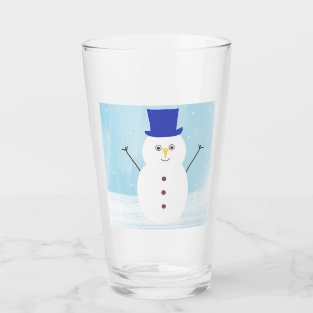 snögubbe art glaskopp (Framsida)