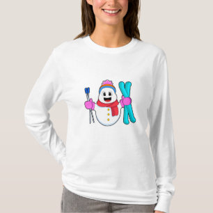 Snögubbe as Skier med Ski T Shirt