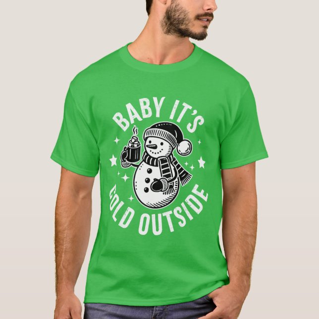 Snögubbe Baby Kallet utanför flickan T Shirt (Framsida)