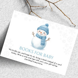 Snögubbe Baby Shower Bokar för Baby Tilläggskort