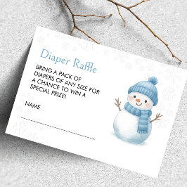 Snögubbe Baby Shower Diaper Raffle Tilläggskort