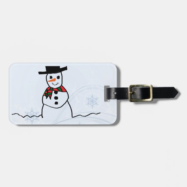Snögubbe Bagagebricka (Horisontell Framsida)