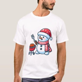 Snögubbe Barbeque Tecknad T Shirt