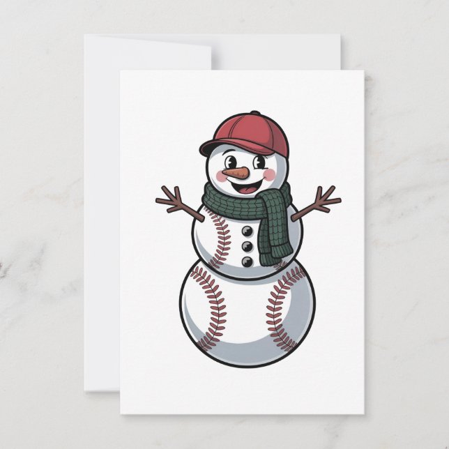 Snögubbe baskiska jultomtebollen inbjudningar (Framsida)