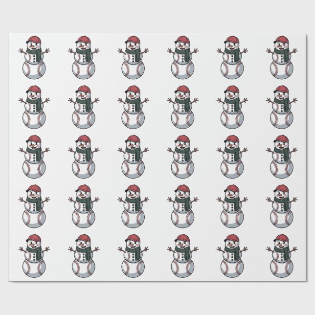 Snögubbe baskiska jultomtebollen presentpapper (Platt)