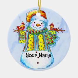 Snögubbe Birdman ornament