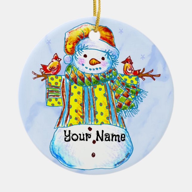 Snögubbe Birdman ornament (Framsidan)