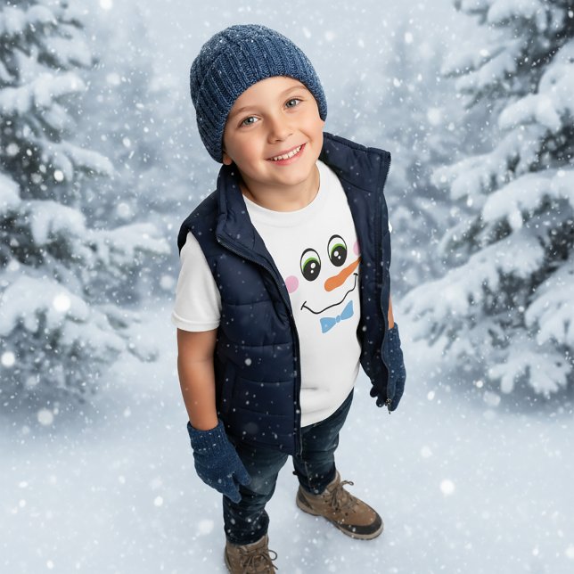 Snögubbe Boy Ansikte T-Shirt för barn (Skapare uppladdad)
