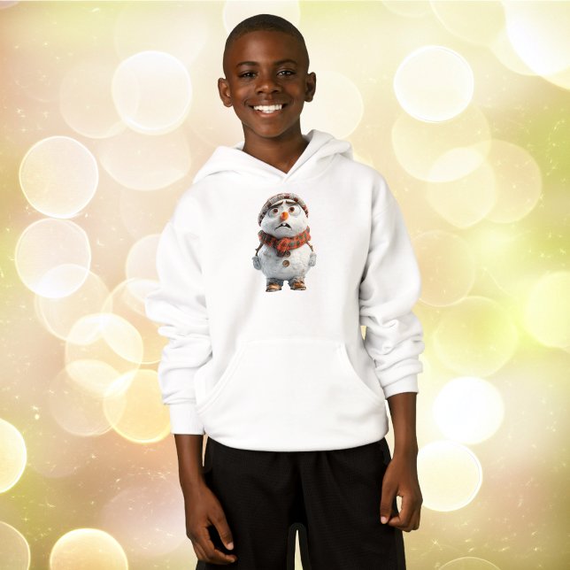 Snögubbe Boy's Hoodie T Shirt (Skapare uppladdad)
