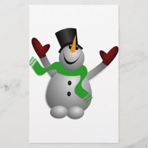 Snögubbe Brevpapper