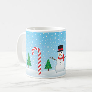 Snögubbe & Candy cane Winter Wonderland Kaffemugg