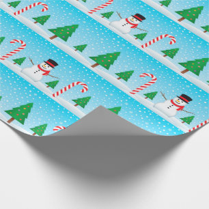 Snögubbe & Candy cane Winter Wonderland Presentpapper