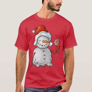 Snögubbe Candy God jul, matchande familjechr T Shirt
