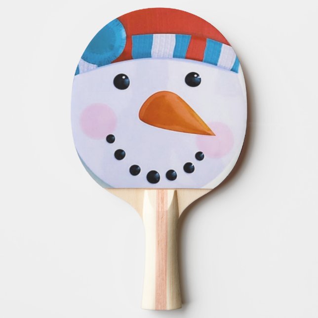 Snögubbe Carrot Nose Vinterjul Pingisracket (Framsidan)