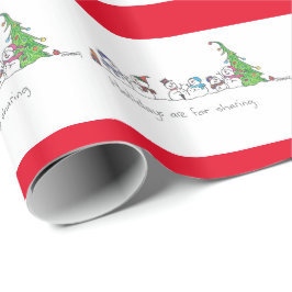 Snögubbe Chatta Helgdag Presentpapper