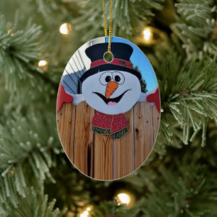 **SNÖGUBBE** CHRISTMAS ORNATION JULGRANSPRYDNAD KERAMIK