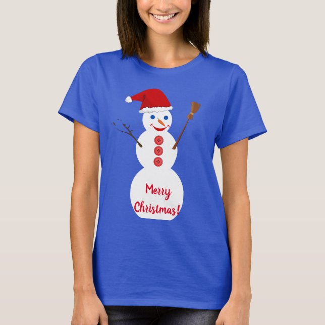 Snögubbe christmas t shirt (Framsida)