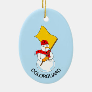 Snögubbe Colorguard Julgransprydnad Keramik