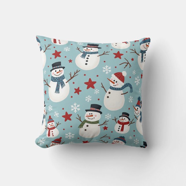 Snögubbe cushion kudde (Framsida)