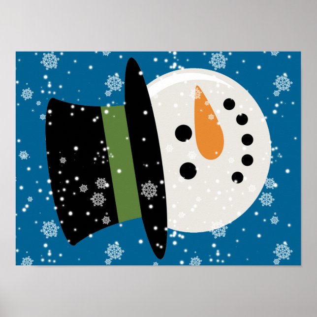 SNÖGUBBE CUTE ANSIKTE POSTER (Framsidan)