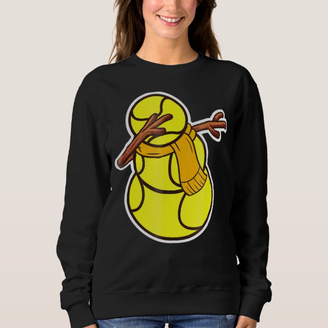 Snögubbe Dab Tennis Julafton Pajama T Shirt (Framsida)