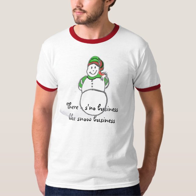 snögubbe där - affärsmässig snöbuss för s'no… t-shirt (Framsida)
