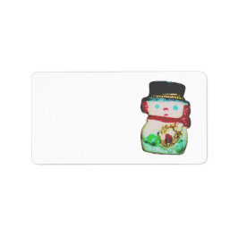 Snögubbe DESIGN-klistermärken för Adressetiketter