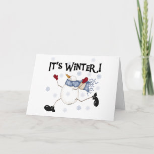 Snögubbe Det är vinter Helgkort