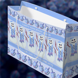 Snögubbe Dreidels Roligt Blue and White Hanukkah
