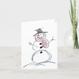 Snögubbe Epic Joy Julhälsningskort Tack Kort