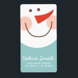 Snögubbe-etiketter | HELGDAGAR Fraktsedel<br><div class="desc">Snögubbe-etiketter.</div>