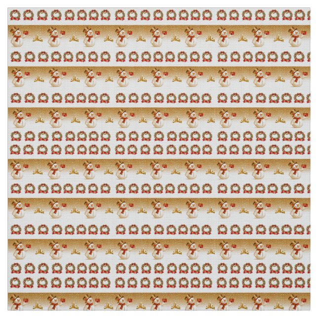 Snögubbe Fabric Tyg (Provkarta)