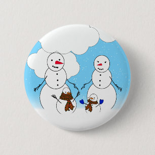 Snögubbe-familjen Knapp