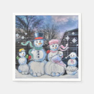 Snögubbe-familjen Pappersservett