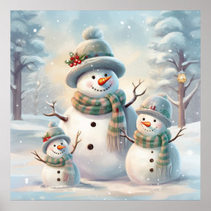 Snögubbe-familjen Poster