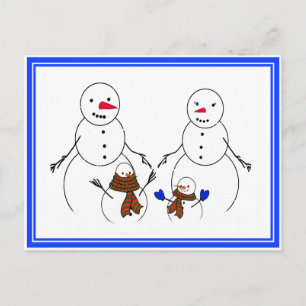 Snögubbe-familjen Vykort