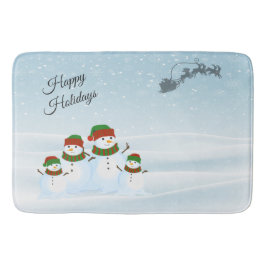 Snögubbe Family Helgdag Bath Mat Badrumsmatta